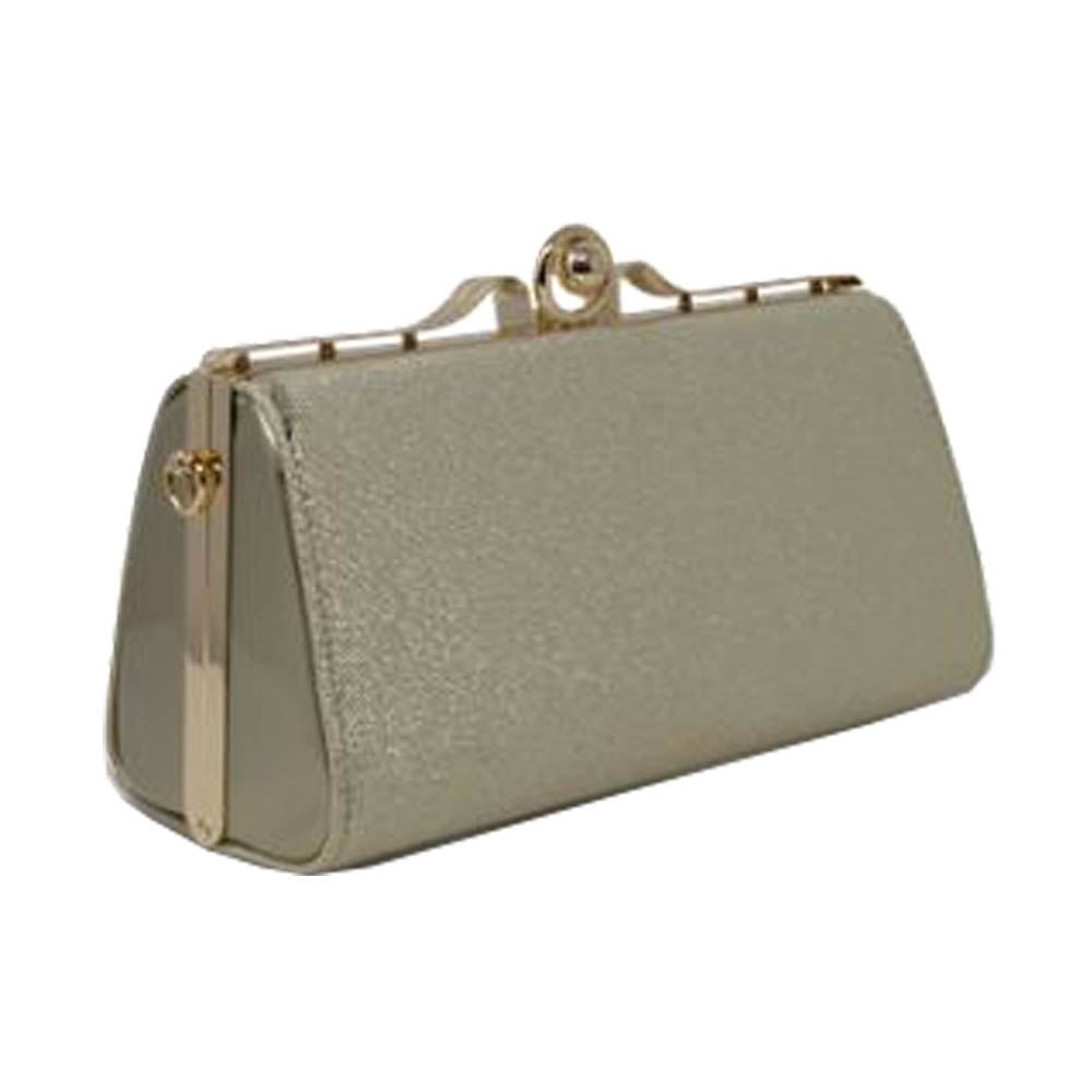 New Glitter Patent Leather Hardcase Ladies Bridal Clutch Bag Purse