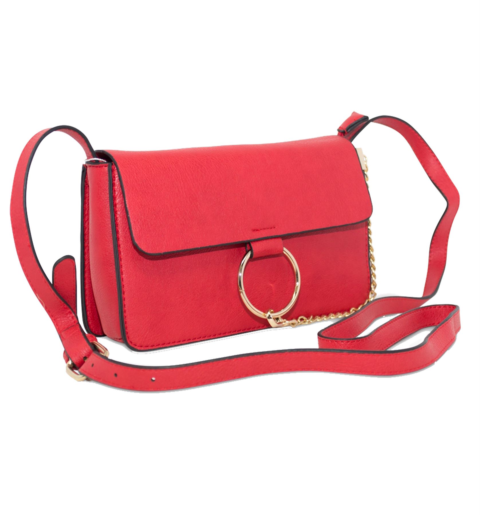 New Women’s Fashion Gold Hoop Chain Design Belt Strap Shoulder Bag