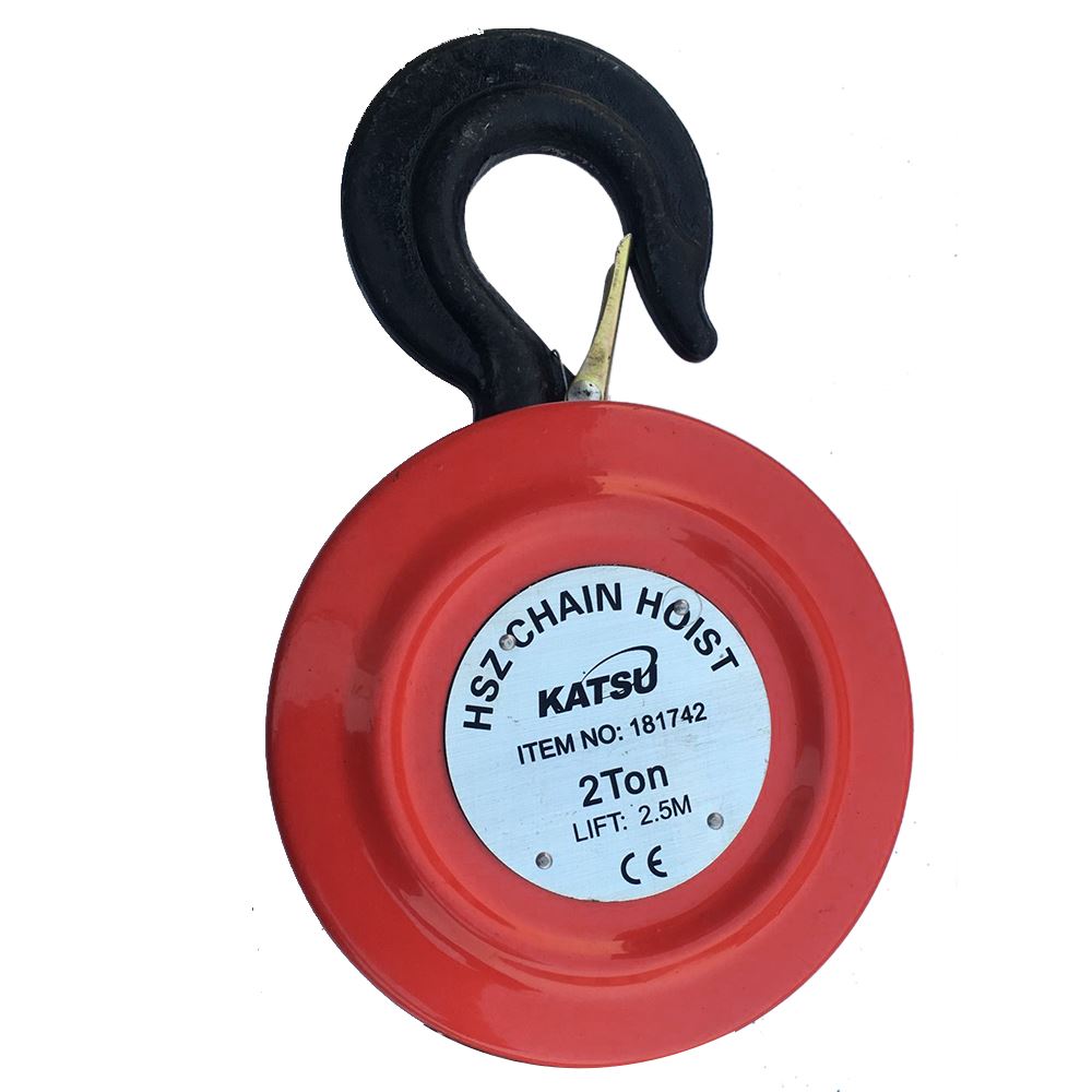 Taille: 2.5 M 1 T - 3 m 5 t Katsu Palan à chaîne Treuil HSZ