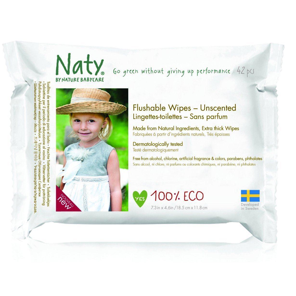 Nature Baby Flushable Family Wipes 220g
