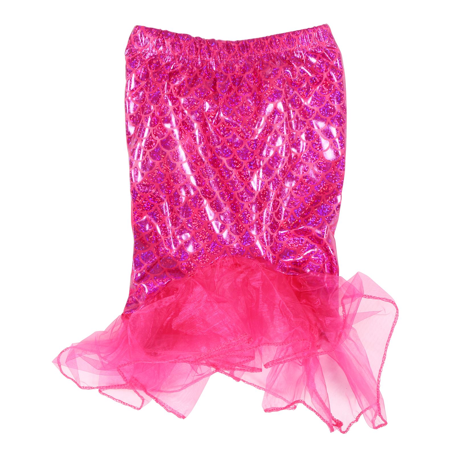 Childs Mermaid Fancy Dress Up Set Tutu Headband Magic Wand Blue Pink Halloween