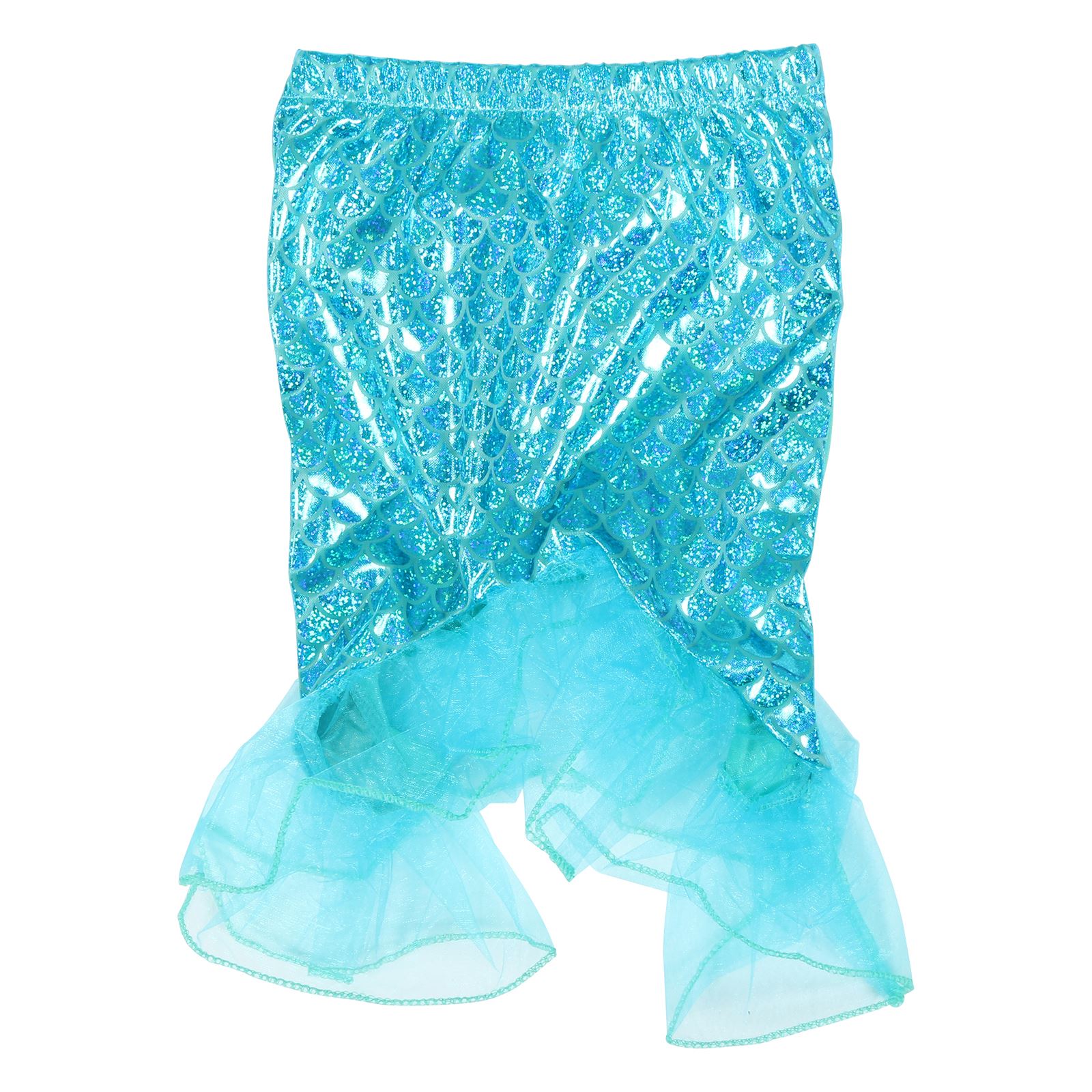 Childs Mermaid Fancy Dress Up Set Tutu Headband Magic Wand Blue Pink Halloween