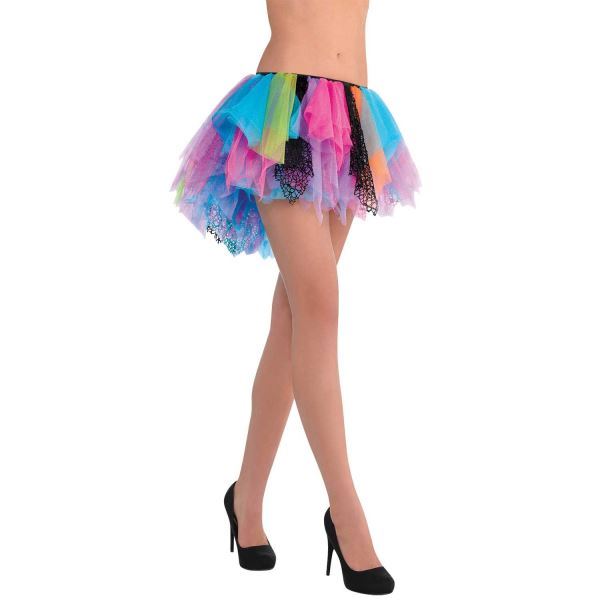 Adult Electric Rave Punk Party Neon Rainbow Accessories Fancy Dress Lot