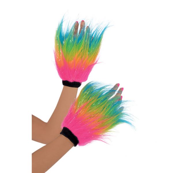 Adult Electric Rave Punk Party Neon Rainbow Accessories Fancy Dress Lot