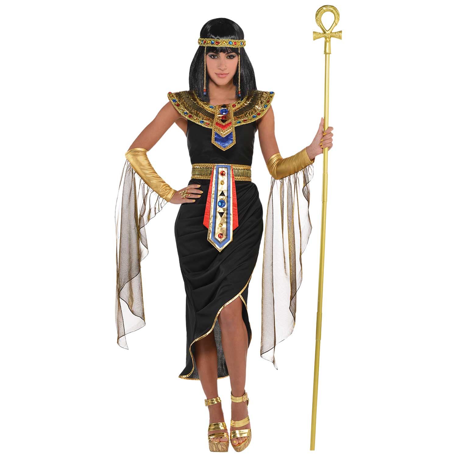 Adults Egyptian Queen Goddess Cleopatra Women Fancy Dress Costume