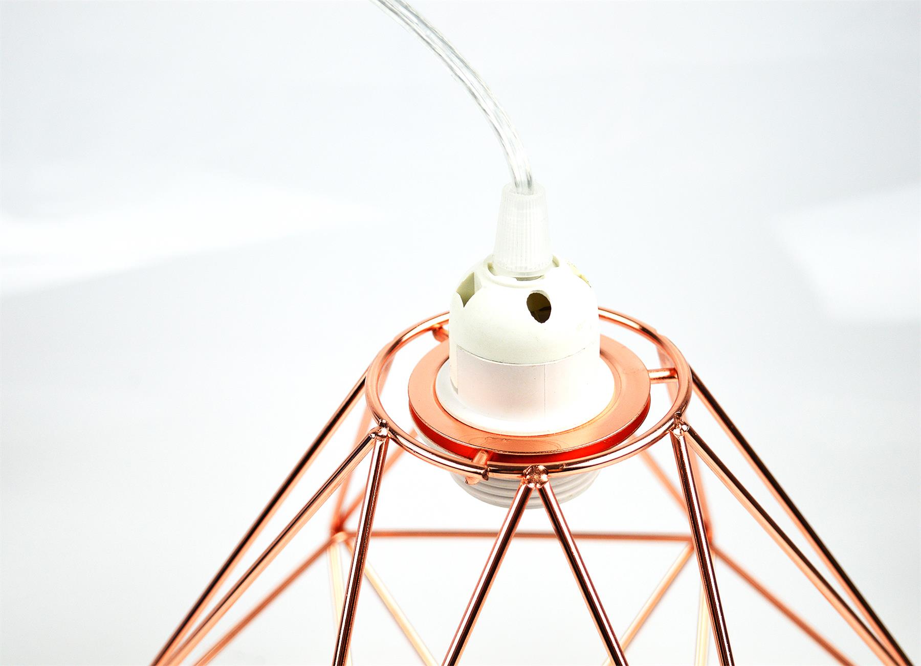 Geometric Ceiling Light Contemporary Cage Industrial Clear Choice Of Colour