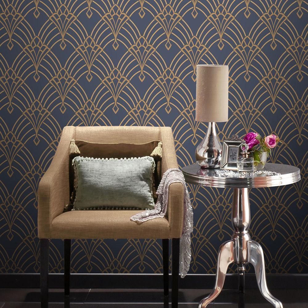 Mixed gamme de bleu marine papier peint Divers Designs /& motifs luxe moderne
