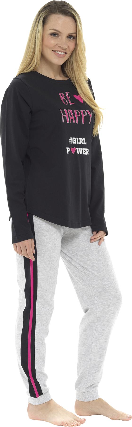 Femmes coton viscose Nouveauté Imprimé Pyjama Llama bear CHAT PANDA FUN Slogans