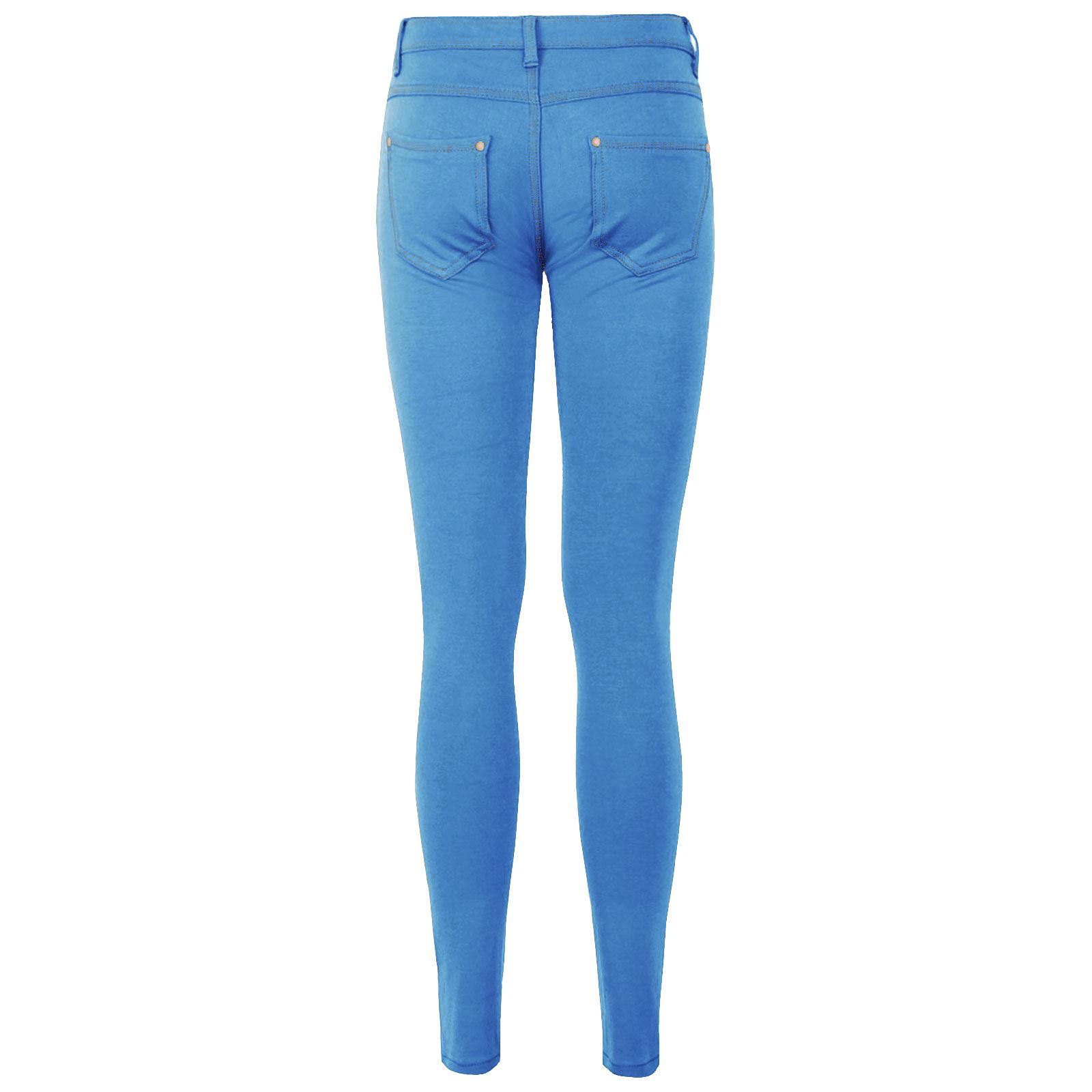 Da Donna Con Elastico Jeans Jeggings Pantaloni Per Bambine Skinny Pantaloni Slim Fit 8-26