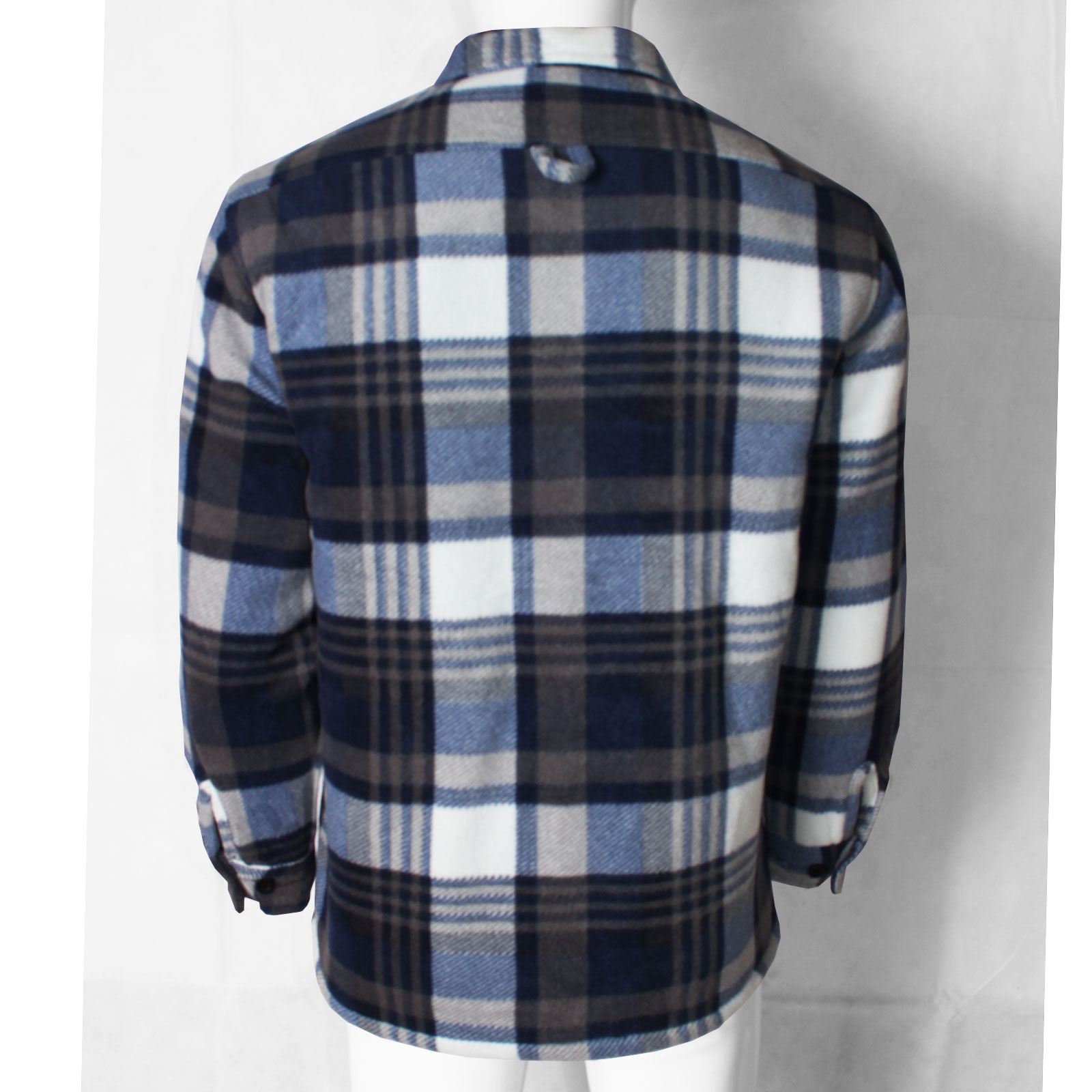MENS FLEECE PADDED SHIRTS LINED SHERPA THICK LUMBER JACK WORK WARM WINTER TOPS