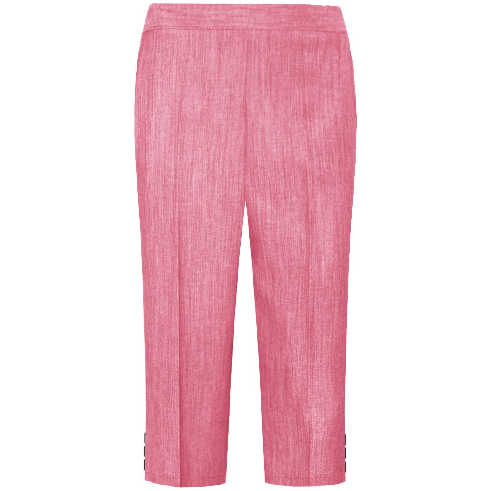 LADIES WOMENS ELASTICATED WAIST THREE QUARTER 3//4 CAPRI CROPPED PANTS TROUSERS