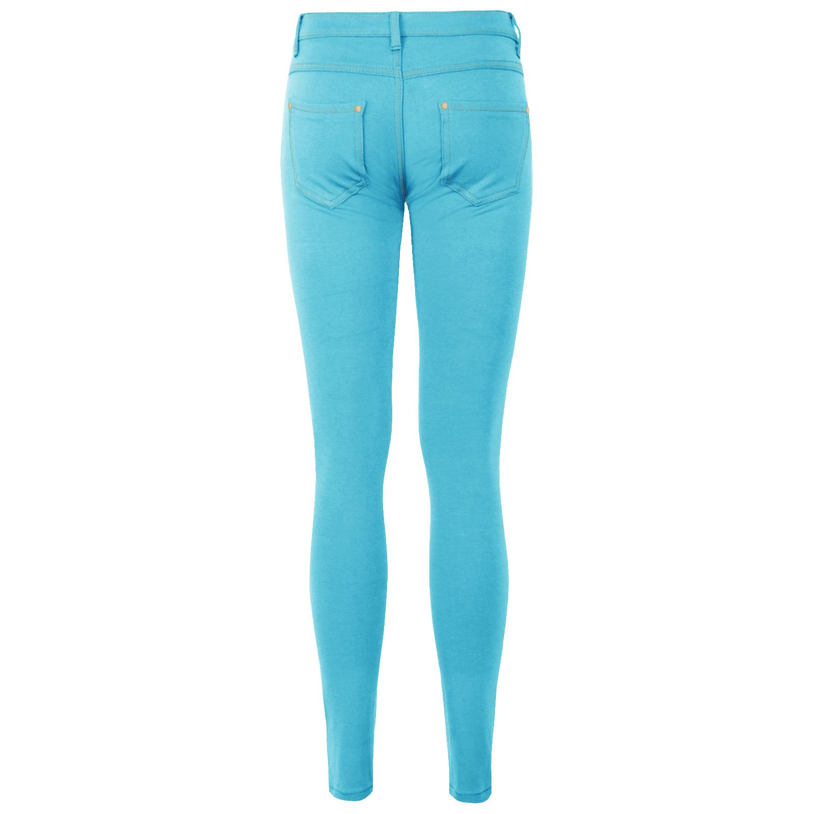 Da Donna Con Elastico Jeans Jeggings Pantaloni Per Bambine Skinny Pantaloni Slim Fit 8-26