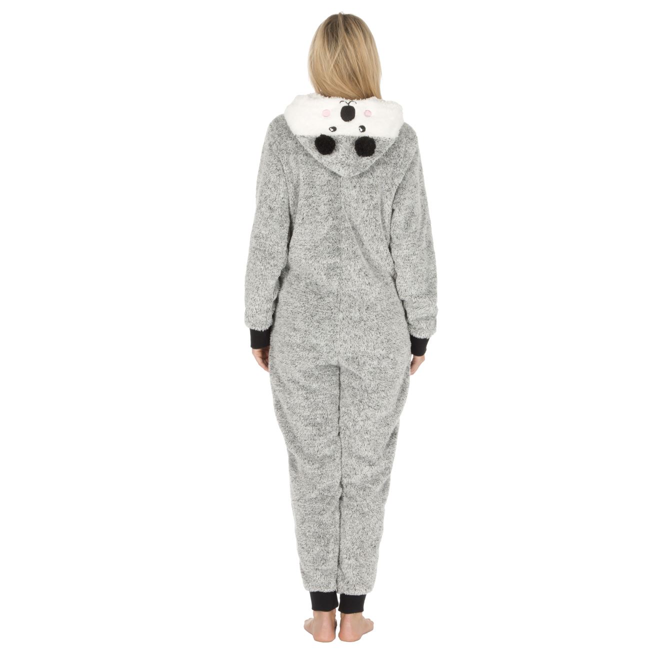All In One Pyjamas Loungewear Size 8-22 Women/'s Animal Hooded Fleece Onezee