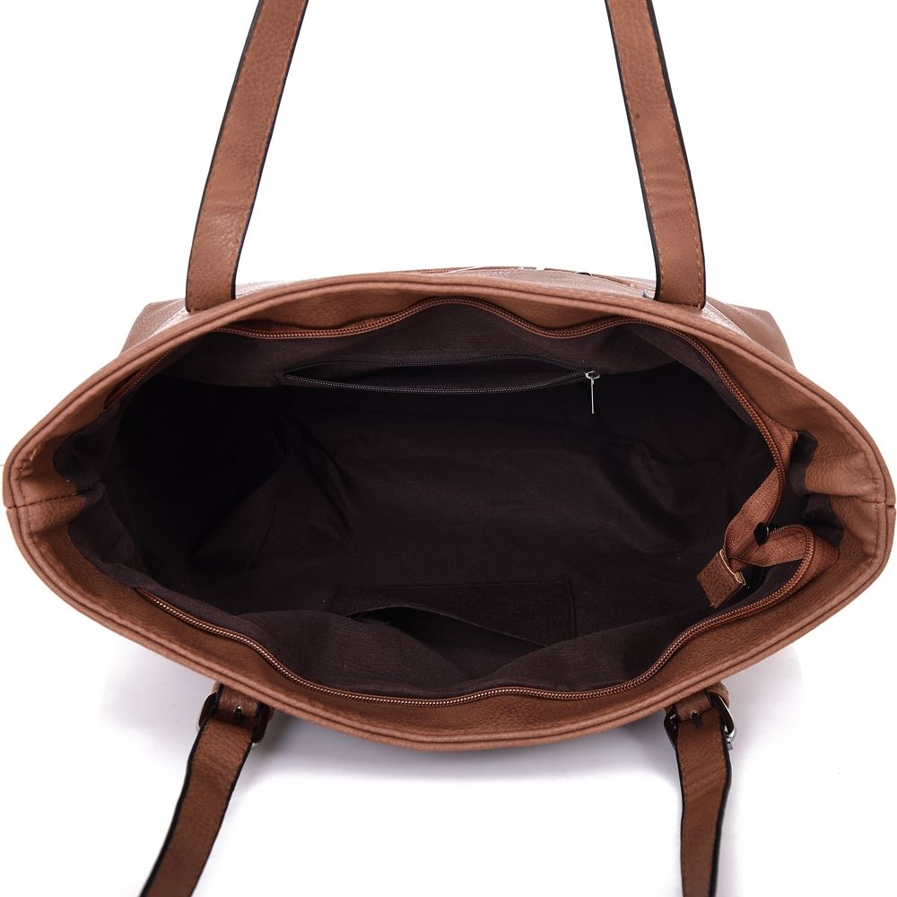 New Women/'s Large Designer Style PU Leather Tote Shopper Hand Bag
