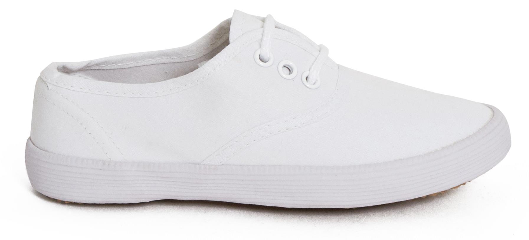 Girls Boys School PE Pumps Gym Black Dance Fastening Trainers Touch Plimsolls