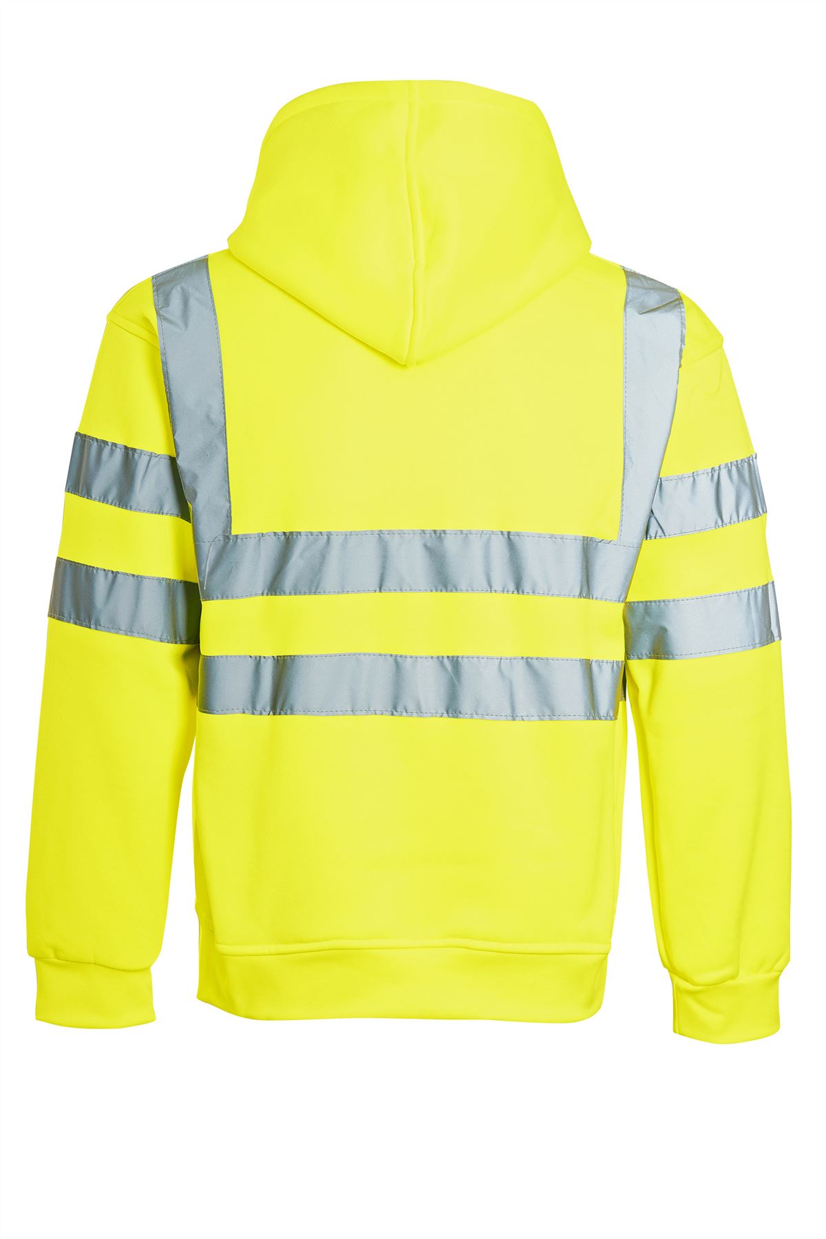 Hommes Fermeture Éclair Polaire Sweat à capuche Hi Viz visibilité Sweat-shirt sécurité travail NEUF