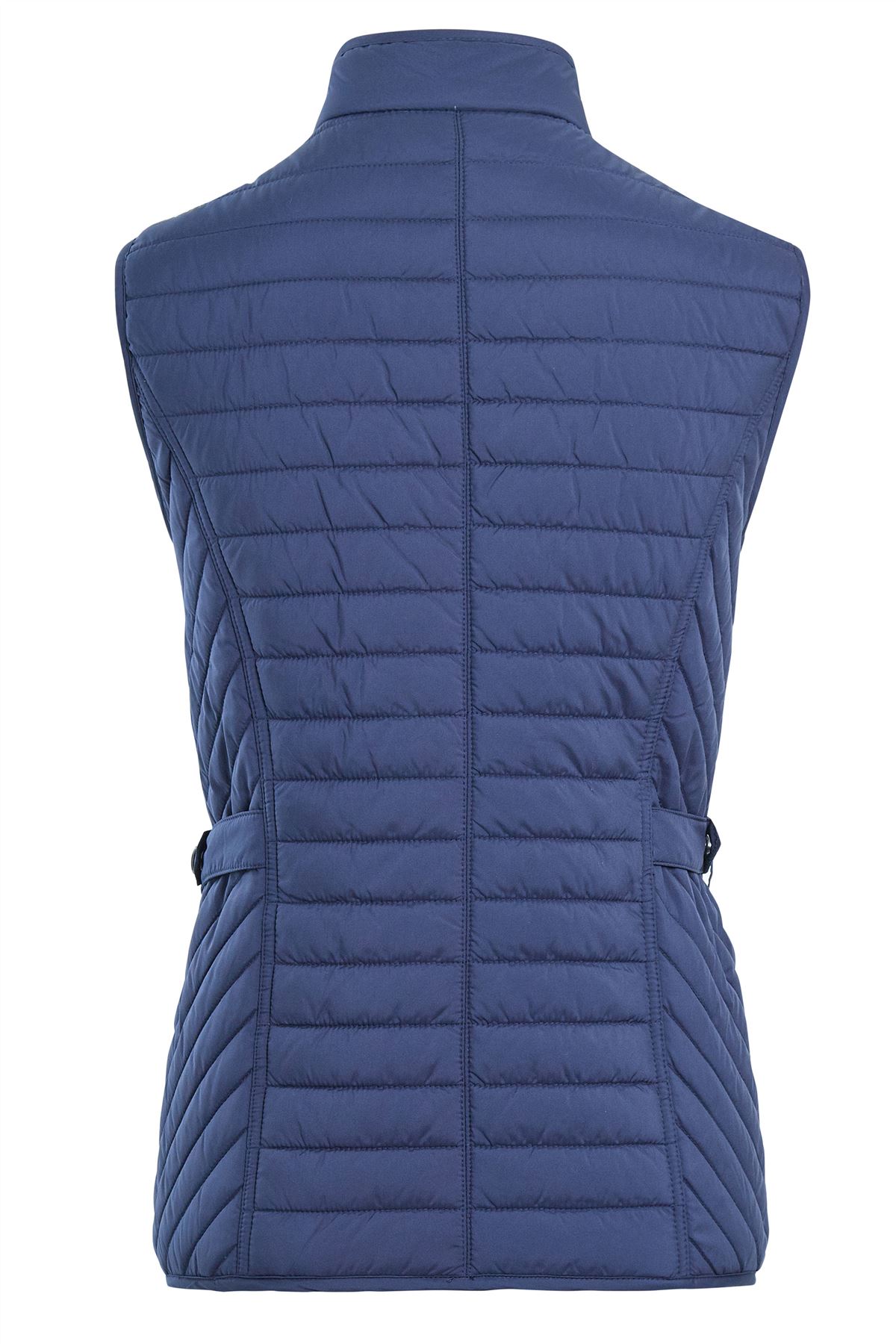 SENAPE donna blu scuro senza maniche Gilet Contrasto Fodera Floreale Smanicato Top