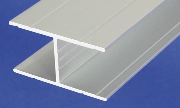 1 m H-profile Aluminum Anodised Channel H Shape Section Grooved Bar