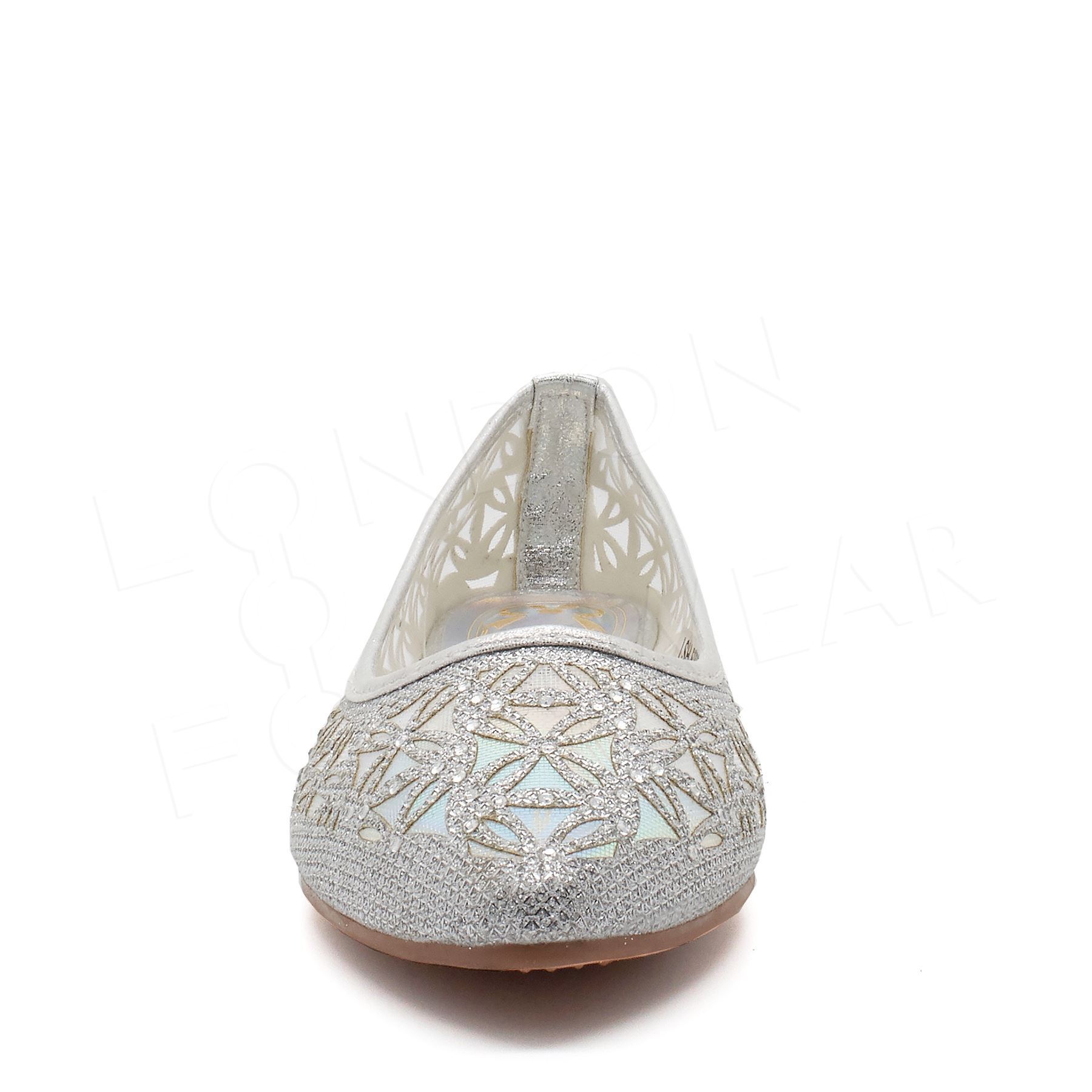 Nouveau haut strass flats femmes point ballet ballerines dolly chaussures 3-9