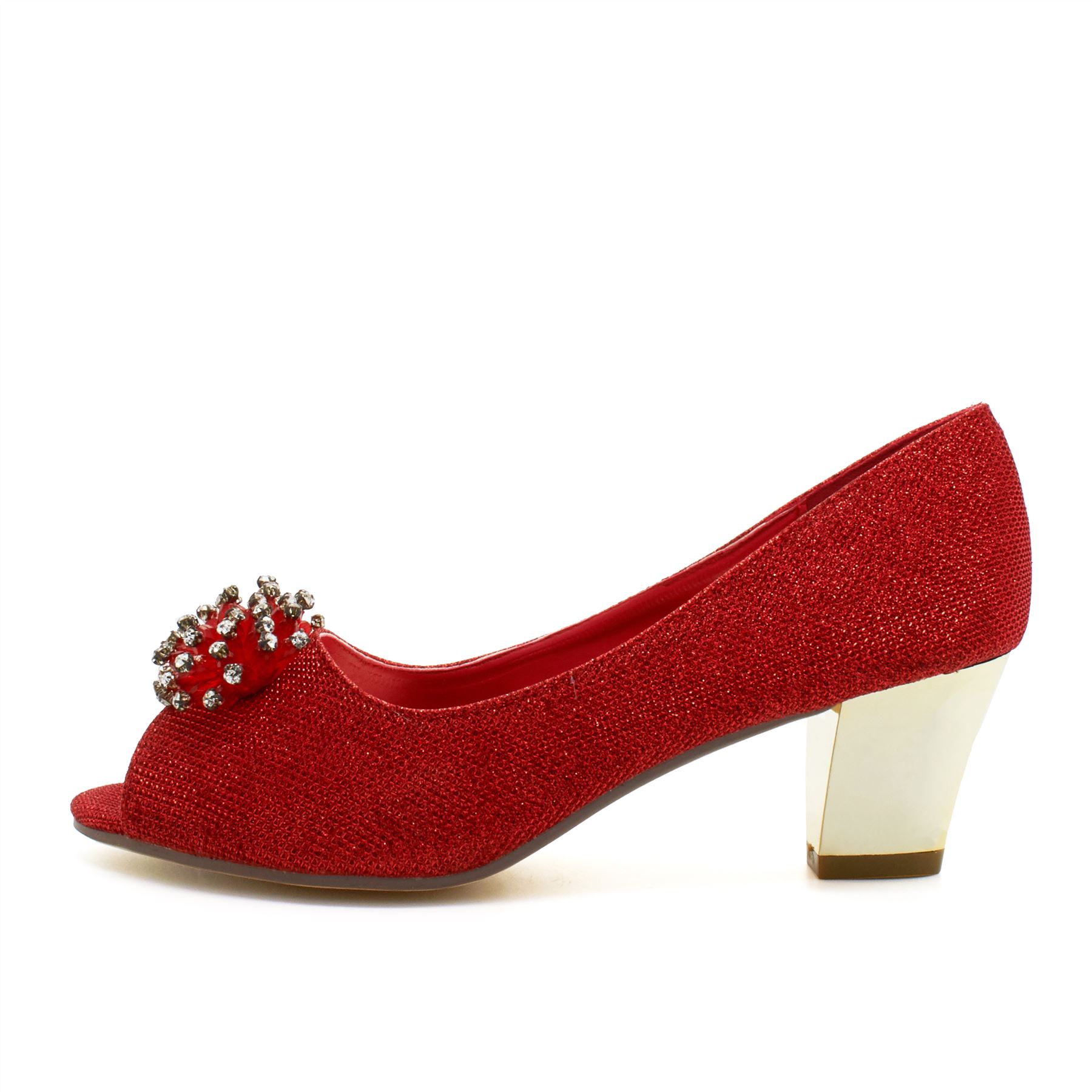 Femme basse chaton talon strass mariée cour chaussures femme peep toe mariage fête