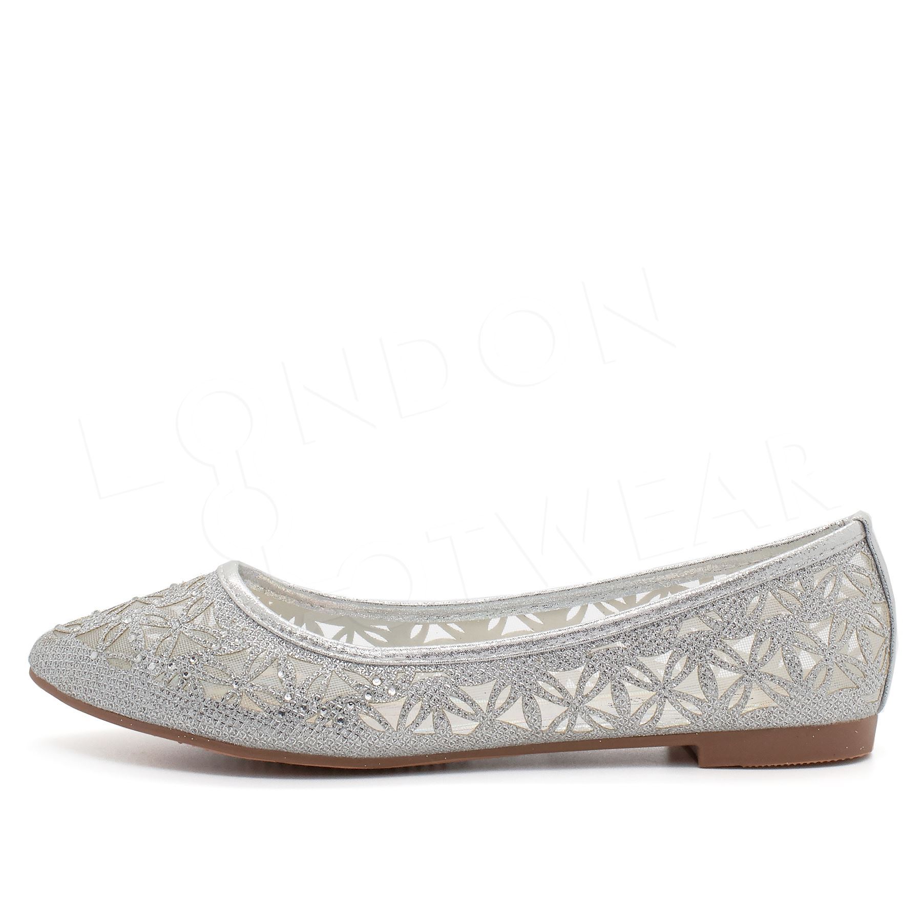Nouveau haut strass flats femmes point ballet ballerines dolly chaussures 3-9