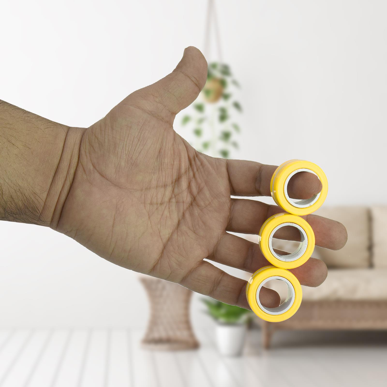 Stress Relief Magnetic Finger Spinner Rings Unzip Toy Magic Props Tricks Ring