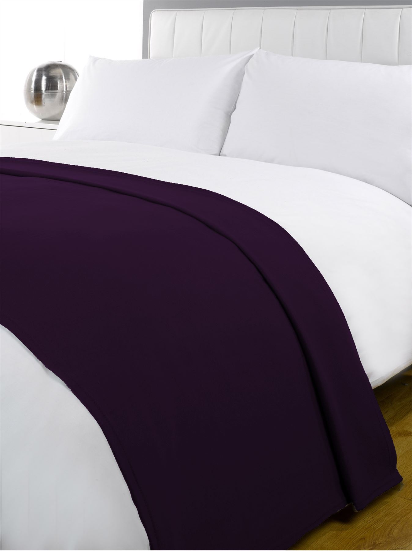 New Luxury Soft Fleece Blanket Warm Sofa Throw Single Double Bed Super Colours