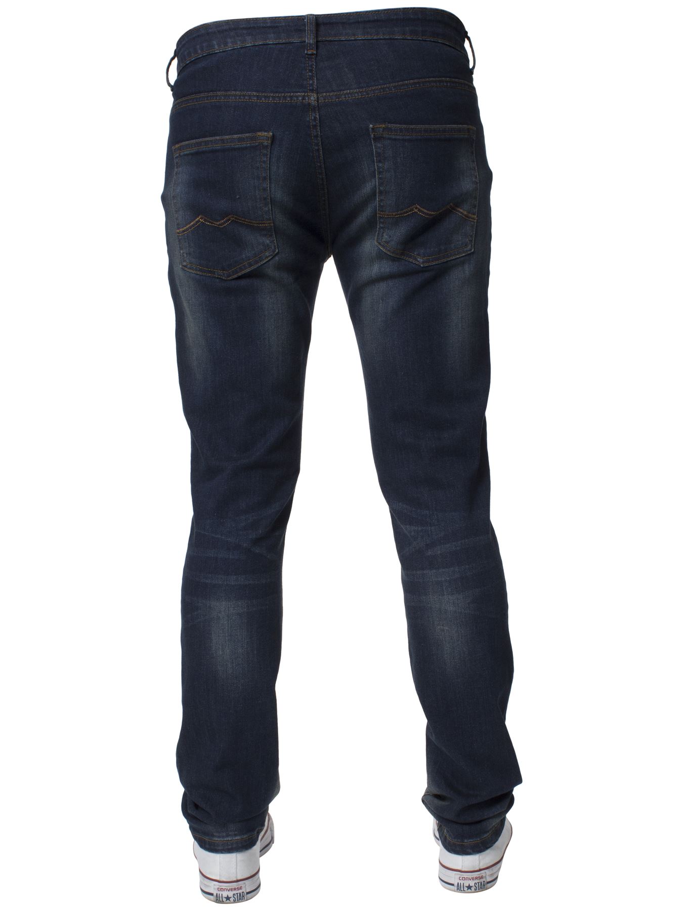 Kruze Mens Skinny Stretch Jeans Slim Fit Flex Denim Trousers Pants All Waists