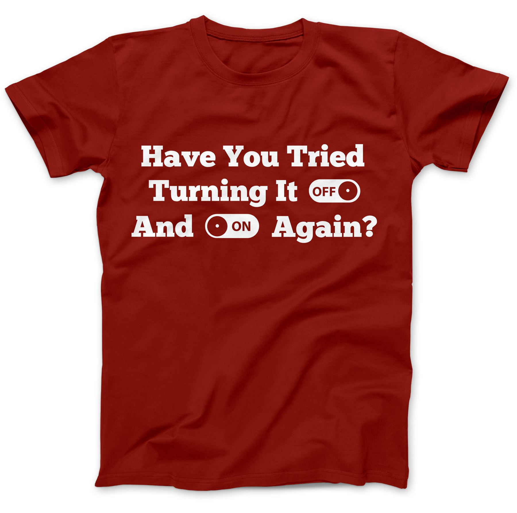 Support informatique Désactiver et sur une nouvelle fois Drôle T-shirt 100/% Premium Coton Cadeau PC