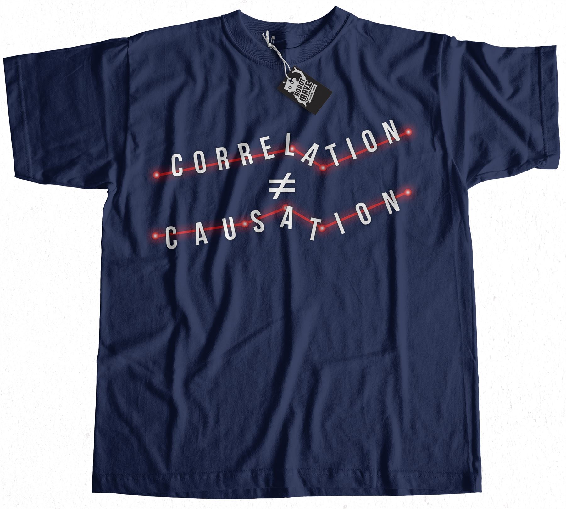 Corrélation n/'est pas causalité T-shirt 100/% Premium Coton