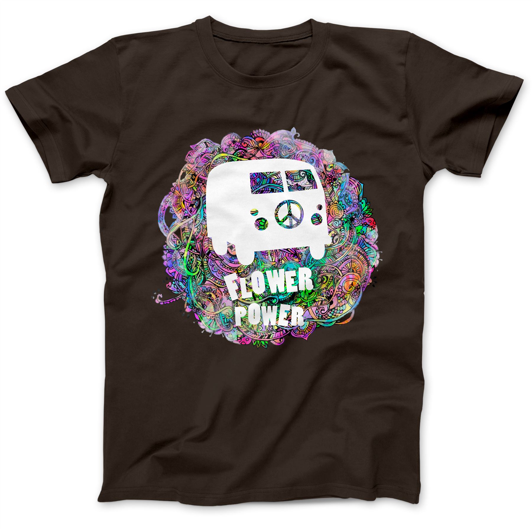 Flower Power Hippy T-Shirt 100/% Premium Cotton Woodstock Camper Peace /& Love