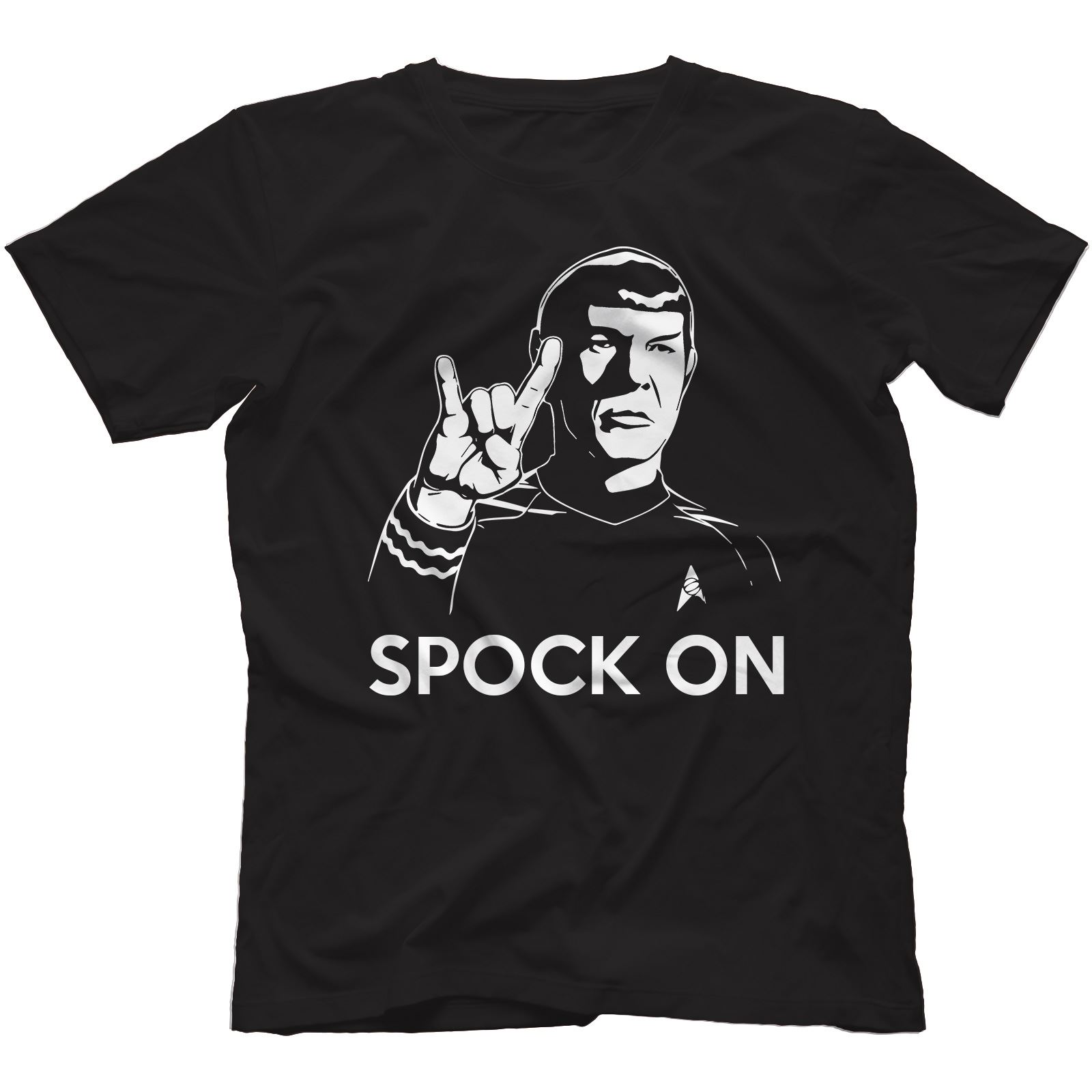Spock On T-Shirt 100/% Cotton Spoof Funny Rock On
