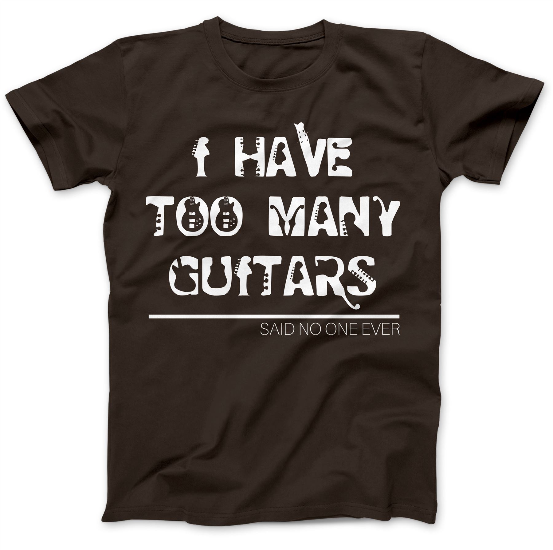 Too Many Guitars Guitarist Rock T-Shirt Premium Cotton Electric Gift Present