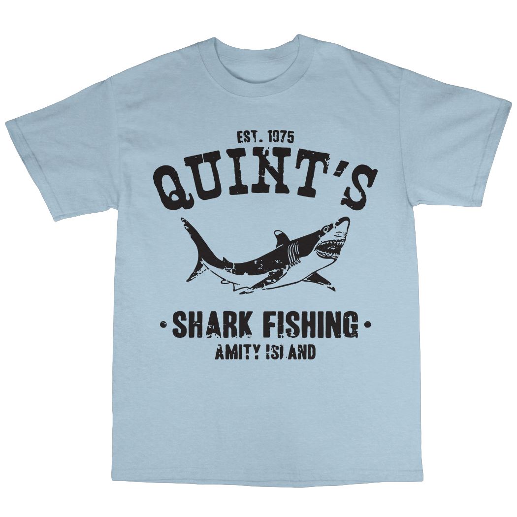 Quint/'s Shark Fishing T-Shirt 100/% Cotton Jaws Inspired Amity Island 1975