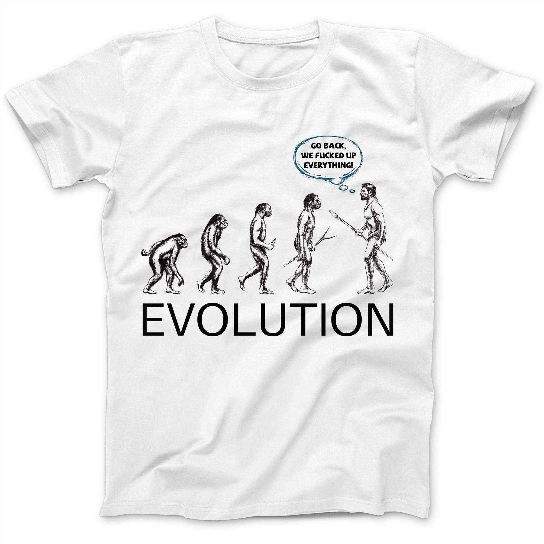 Evolution Funny T-Shirt Premium Cotton Athesist Richard Dawkins Charles Darwin
