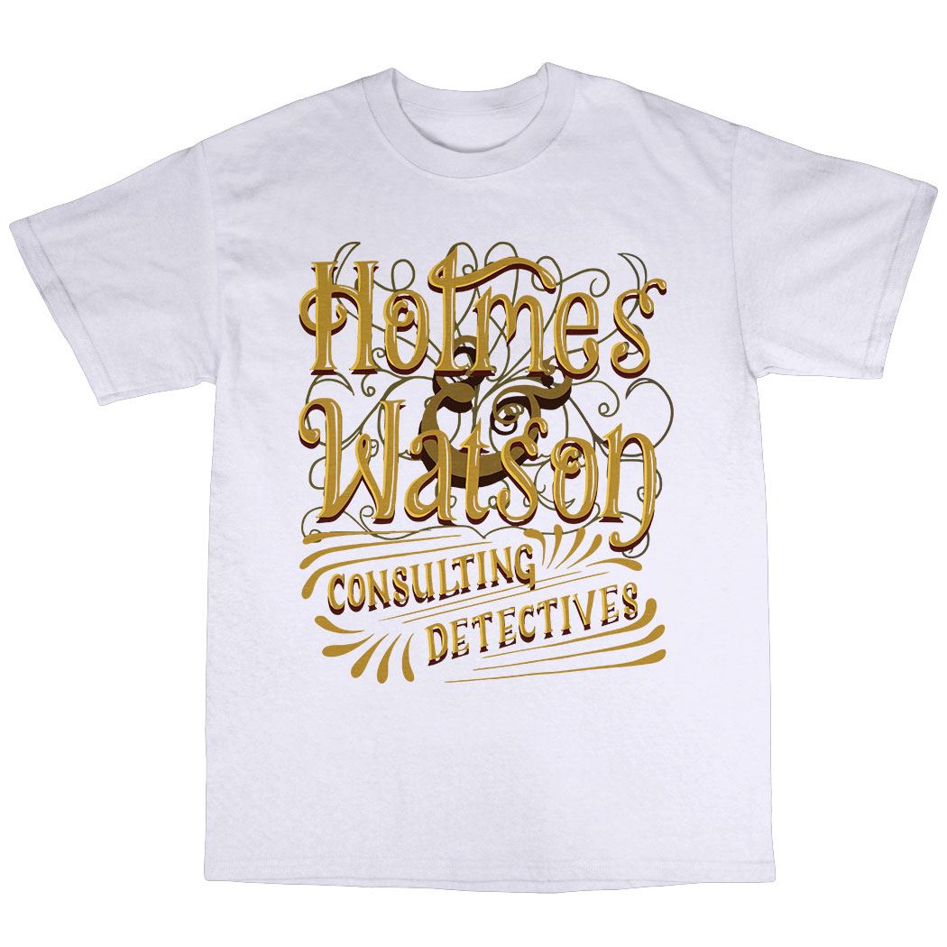 Holmes /& Watson T-Shirt Premium Cotton Dr Watson Moriarty Sherlock Holmes