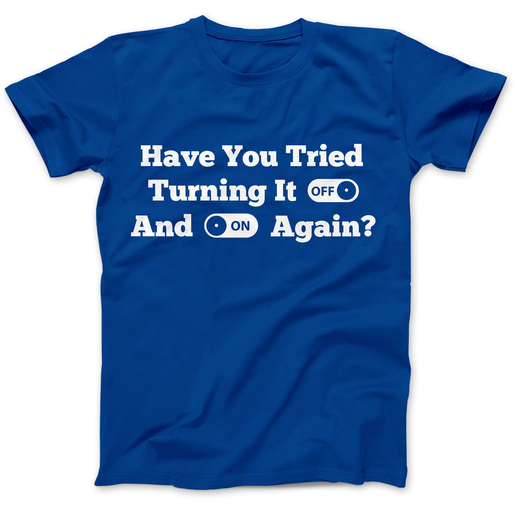 Support informatique Désactiver et sur une nouvelle fois Drôle T-shirt 100/% Premium Coton Cadeau PC
