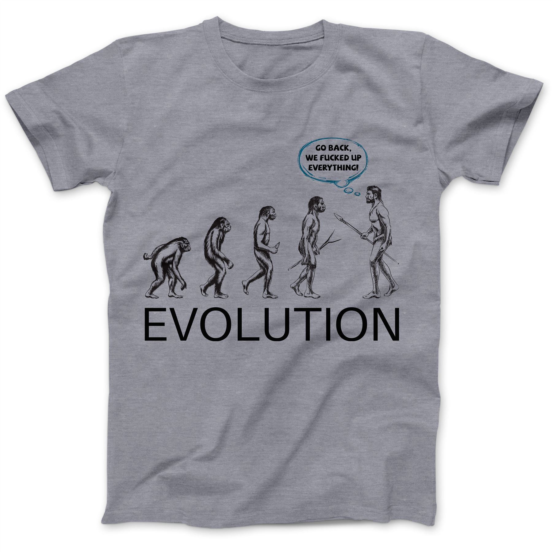 Evolution Funny T-Shirt Premium Cotton Athesist Richard Dawkins Charles Darwin