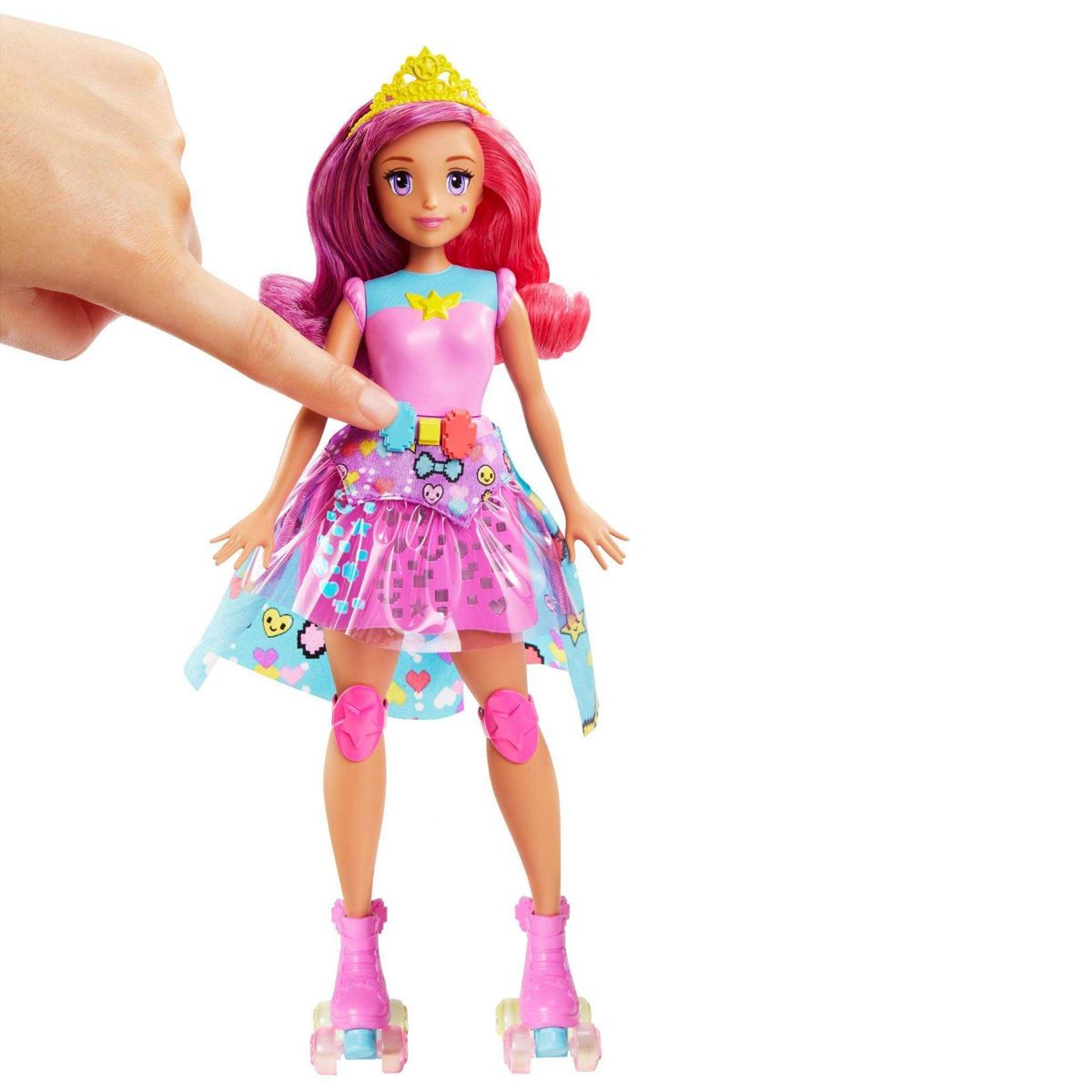 Nouveau Barbie Video Game Hero Match Game Princesse ou Light-Up Patins poupée officiel