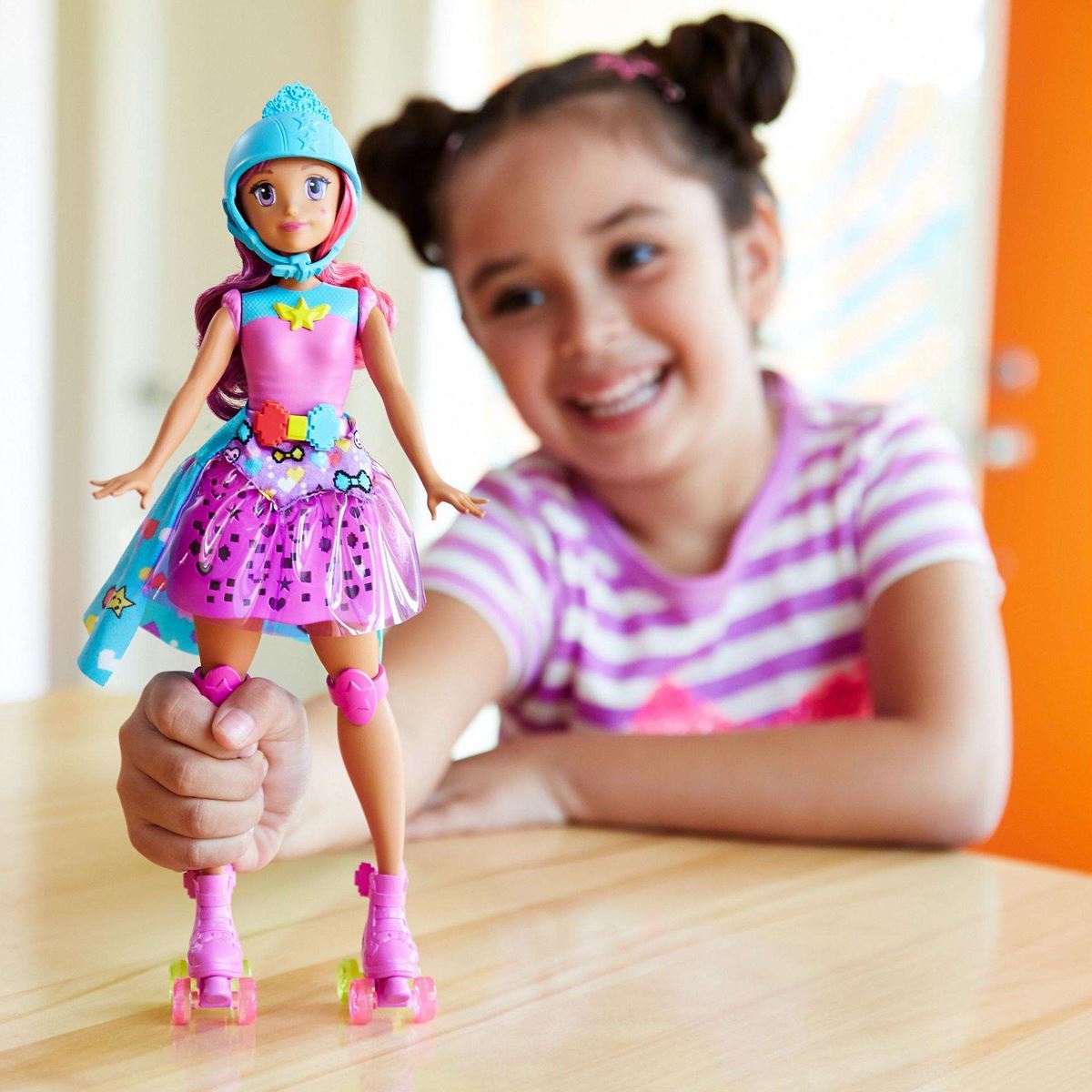 Nouveau Barbie Video Game Hero Match Game Princesse ou Light-Up Patins poupée officiel