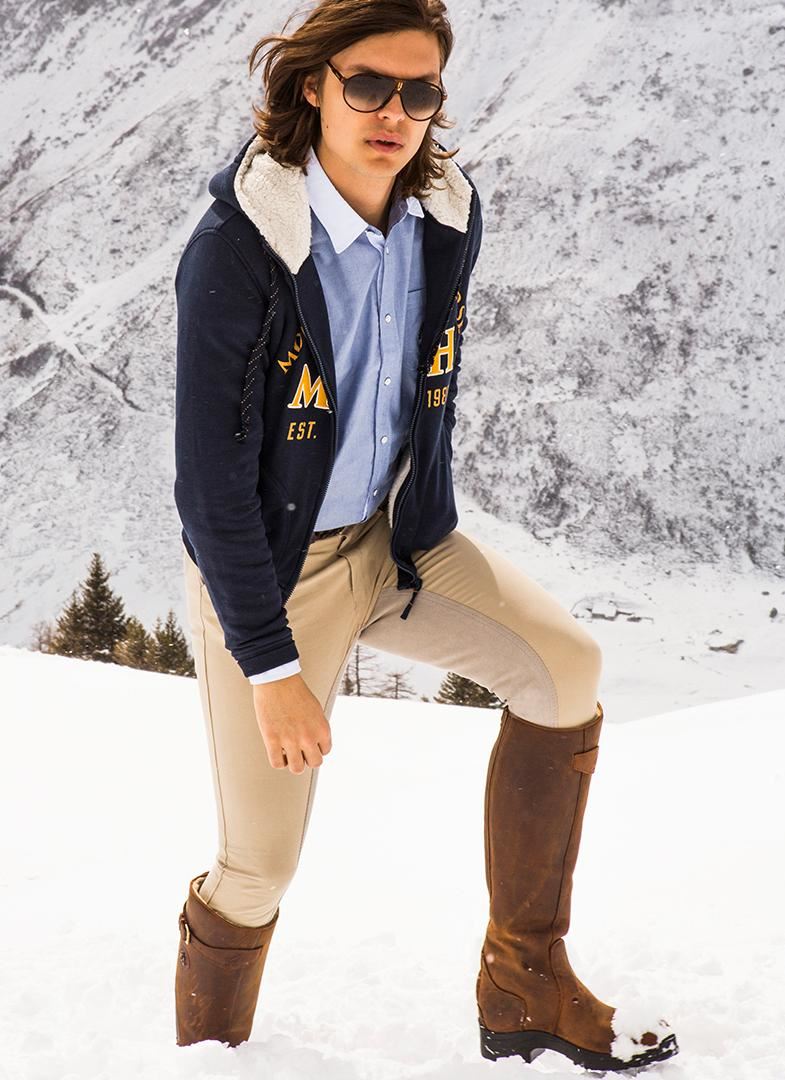 Mountain Horse Island Ladies Mens Unisex Cozy Zip Pile Lined Winter Warm Hoodie