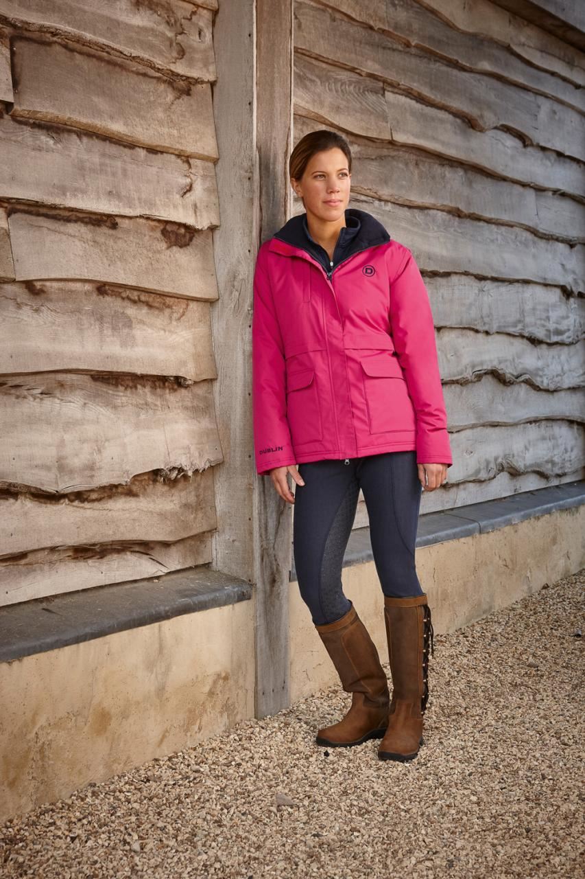 Dublin ADDA Femme Imperméable Polaire Doublé Chaud Hiver Fermeture Éclair pays nouvelle veste