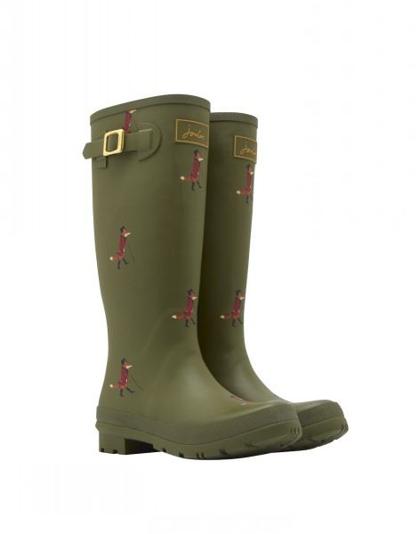 Joules Design Print Women Waterproof Fashion Rain Festival Walking Wellies Boots