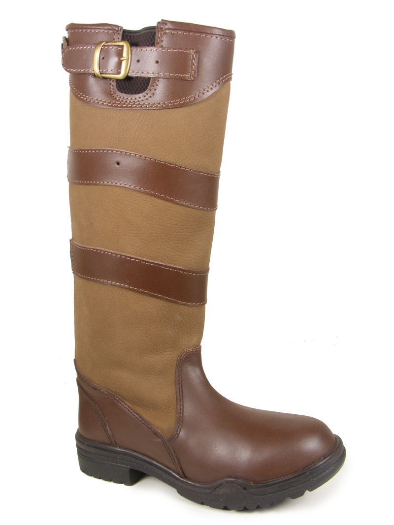 White Horse Equestrian Furlong Femmes Tall Outdoor Pays Bottes en cuir