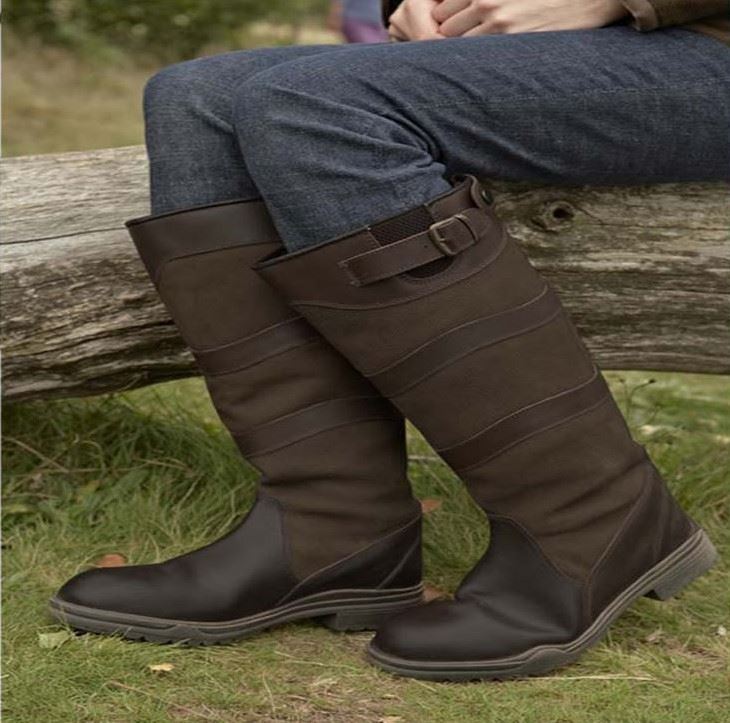 White Horse Equestrian Furlong Femmes Tall Outdoor Pays Bottes en cuir