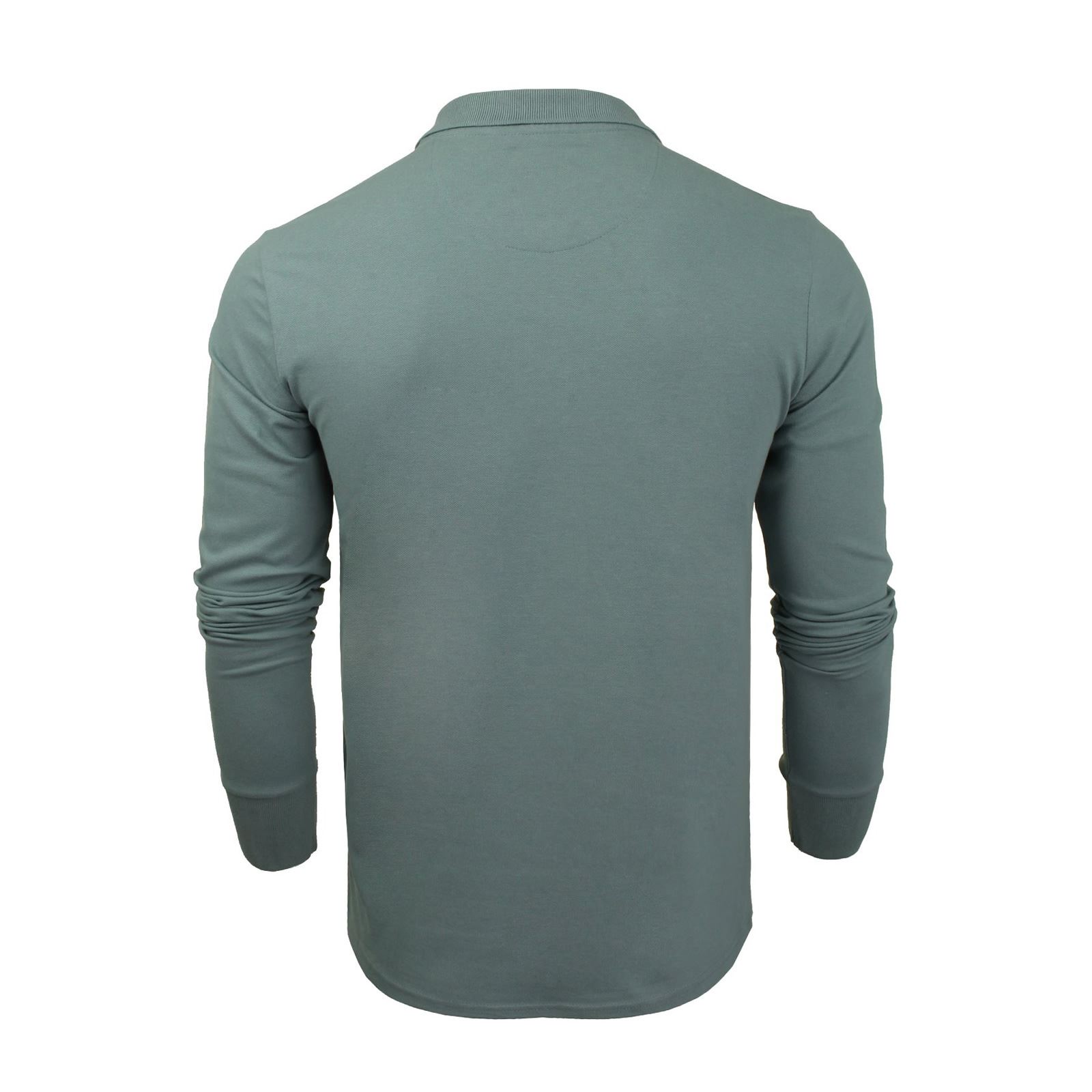 Mens Polo T Shirt Brave Soul Lincoln Long Sleeve Cotton Pique Casual Top