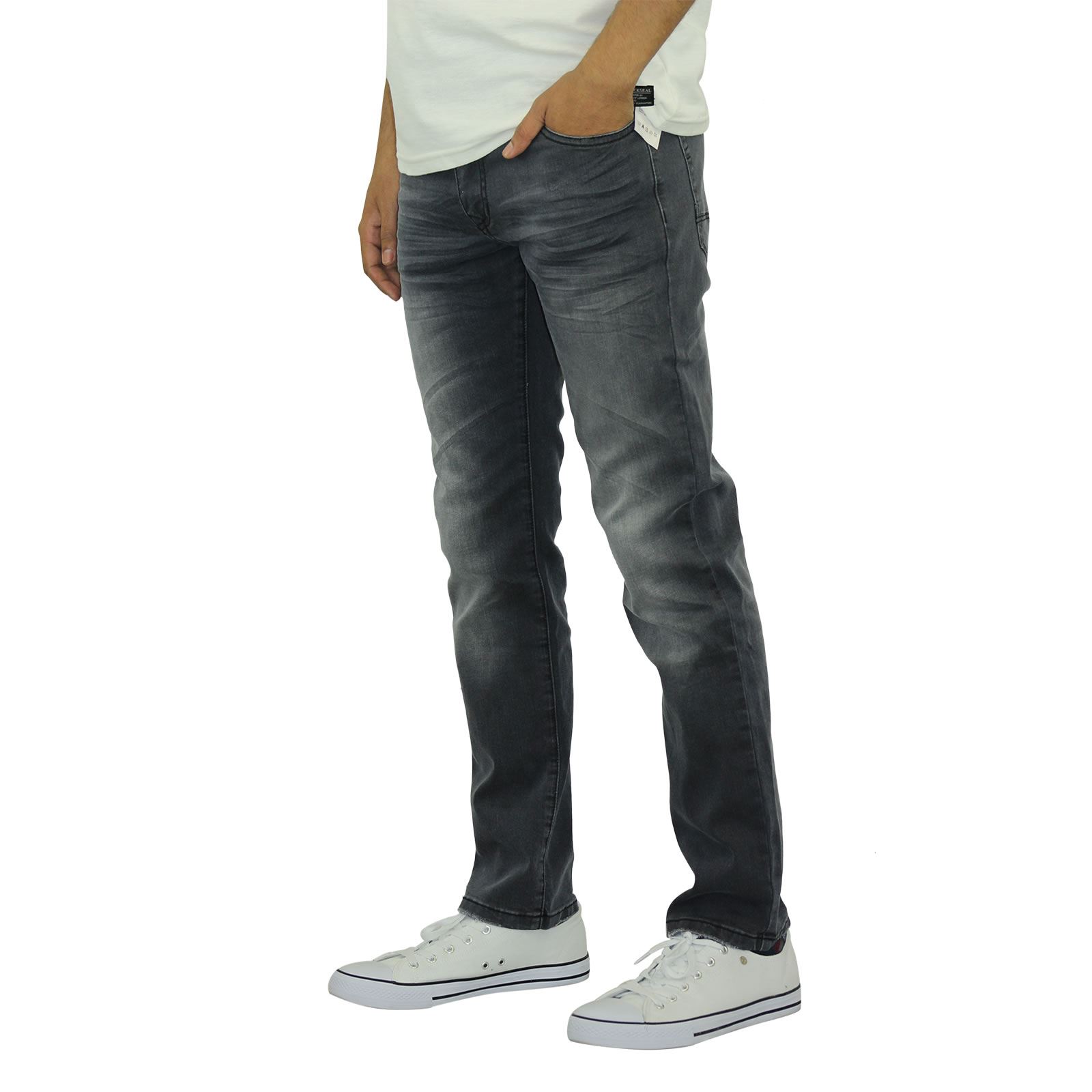 Jeans da Uomo Crosshatch snelle SLIM LEG Morbido Stretch Denim Pantaloni