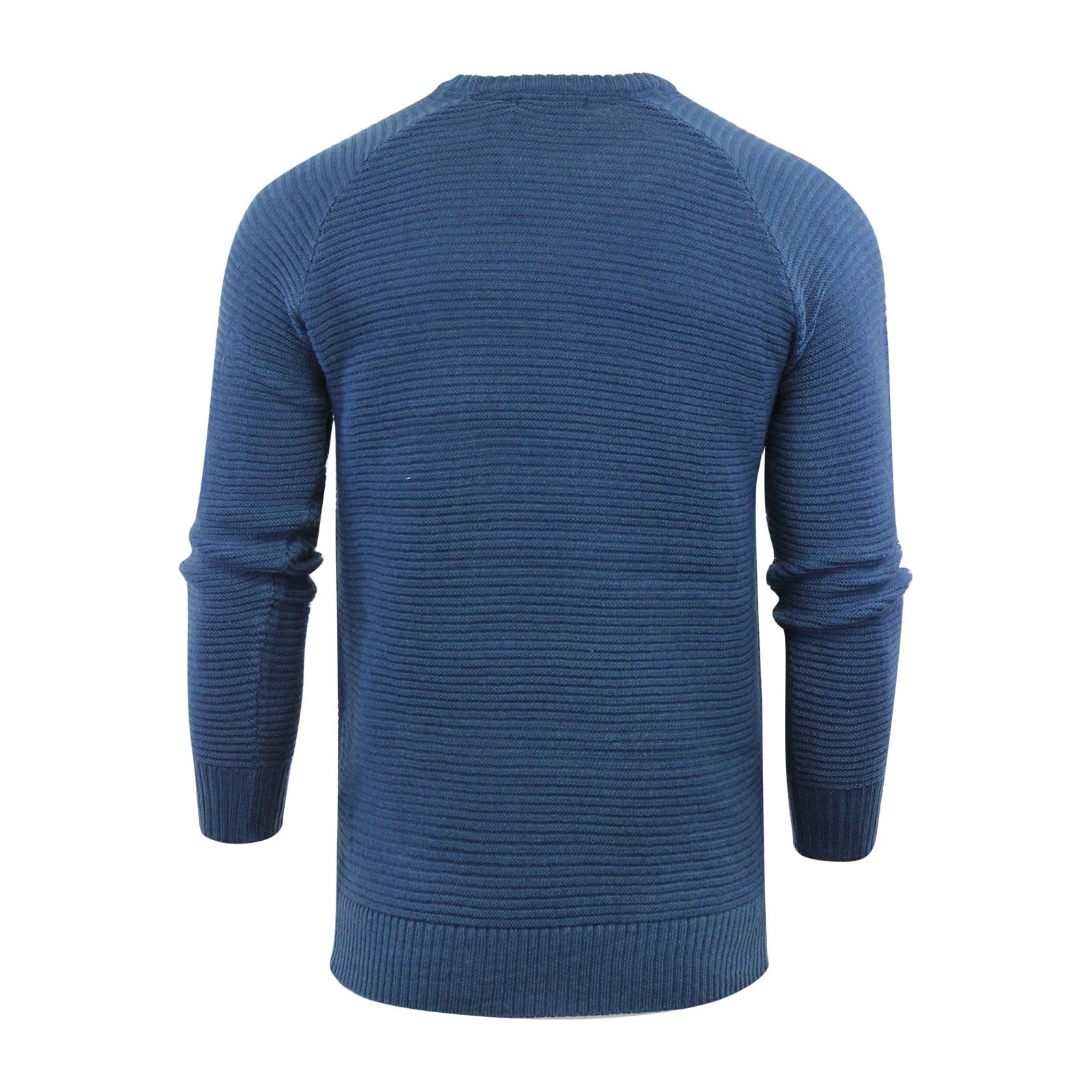 Brave Soul Pineco Mens Jumper Ribbed Crew Neck Sweater