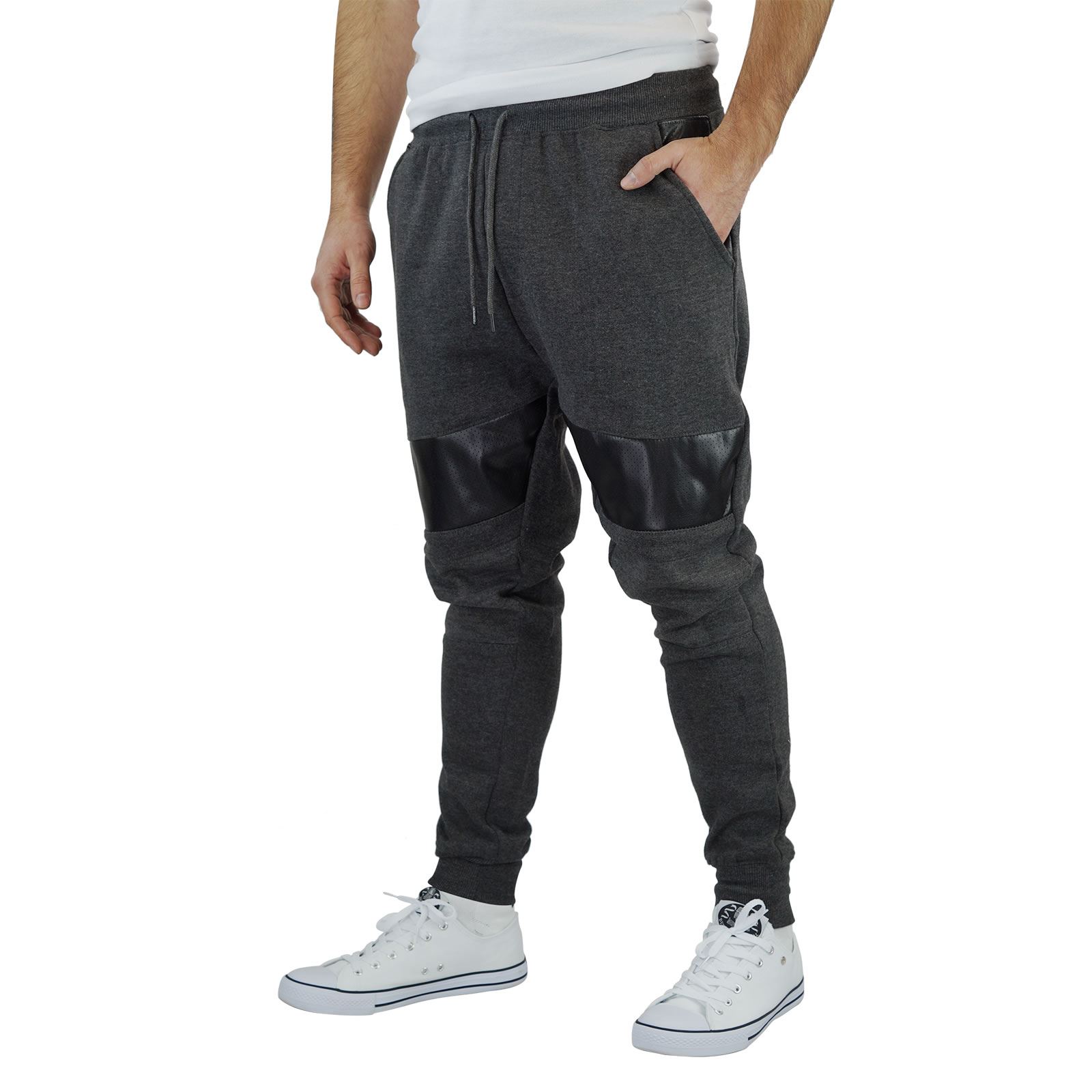 Mens Joggers Brave Soul Sean Slim Biker Panel Detail Casual Trouser Pants
