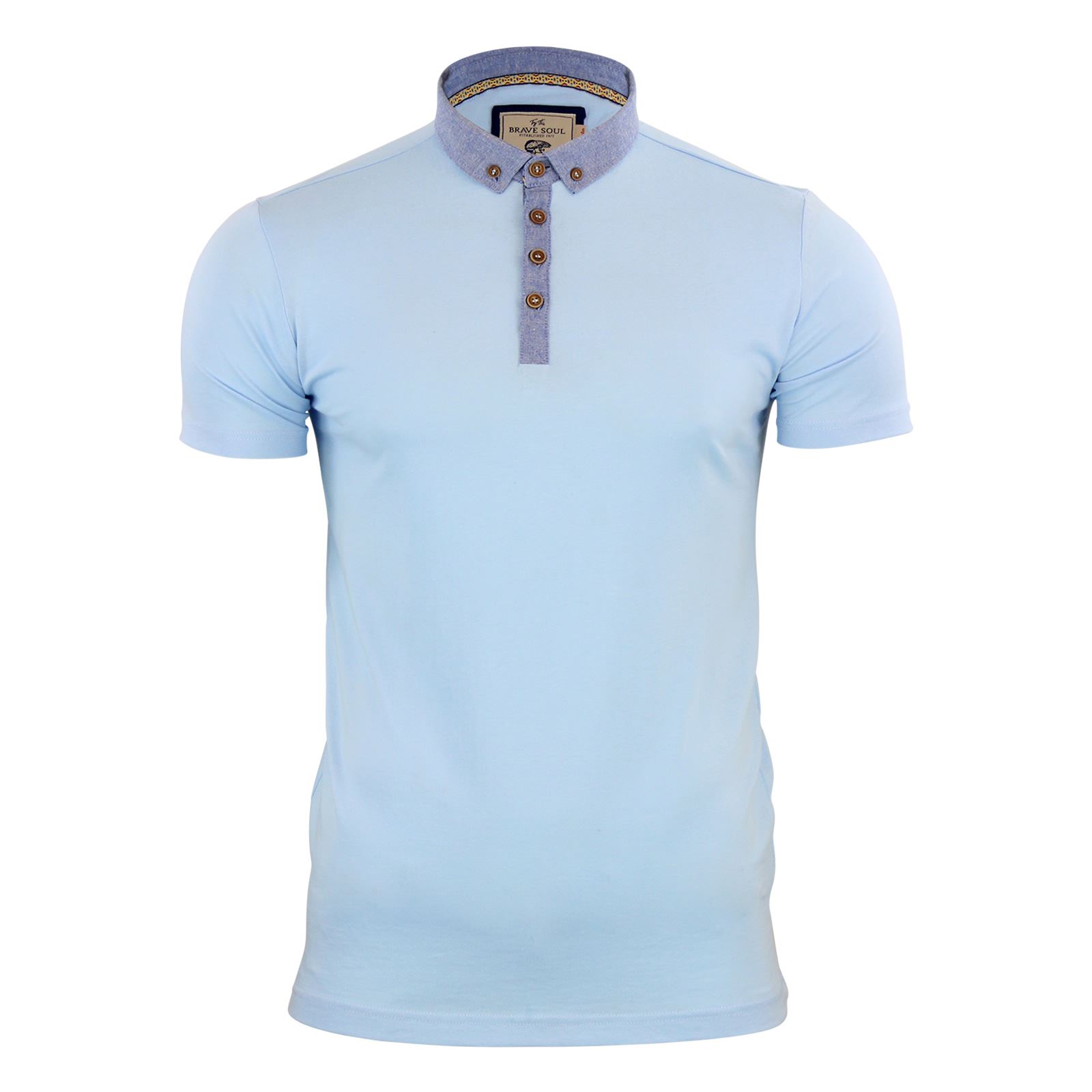 Brave Soul Glover Mens Polo T Shirt Cotton Collared Short Sleeve Casual Top